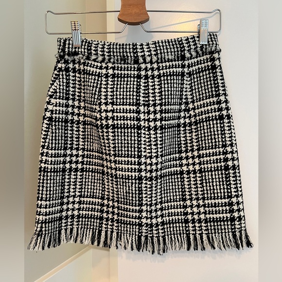 Zara Tweed Houndstooth Mini Skirt - Picture 4 of 7